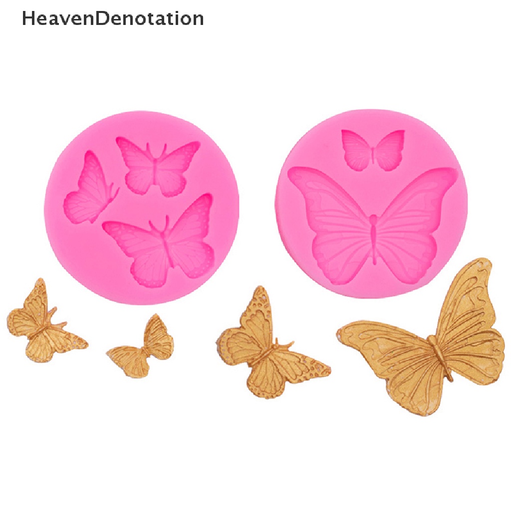 [HeavenDenotation] 1pc Cetakan Silikon Kupu-Kupu Mini Butterfly Cake Mold DIY Desserts Dekorasi HDV