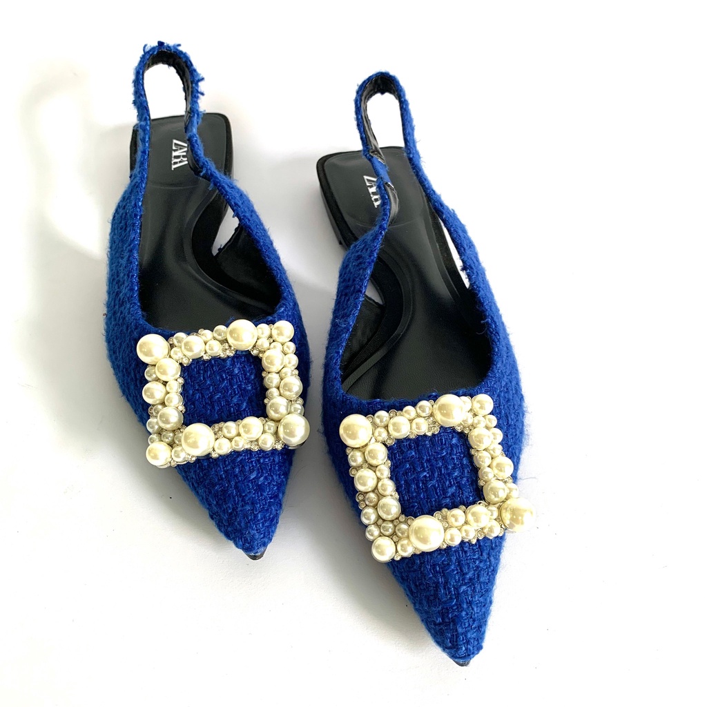[7.7 Boombastis Sale⚡] - SEPATU WANITA FLAT SHOES MUTIARA ZS506 PEARL PREMIUM IMPORT