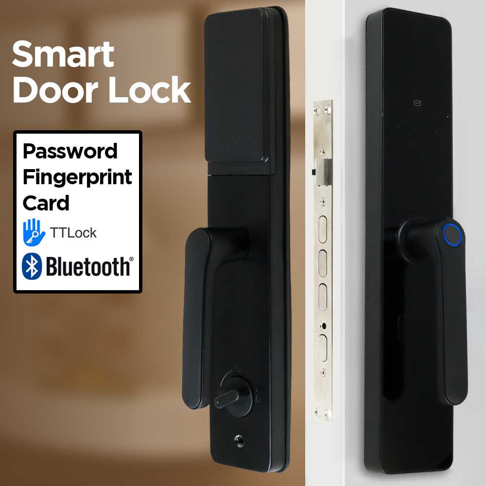 (BISA COD) FTIHSHP Ximiir Smart Door Lock Bluetooth Password Fingerprint Card TTLock - F8-TT-MF