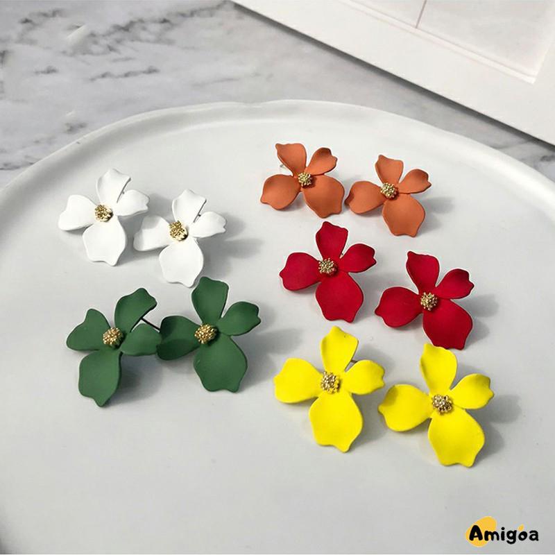 Flower Earrings Personality Versatile Elegant Temperament Stud Earrings - AG2