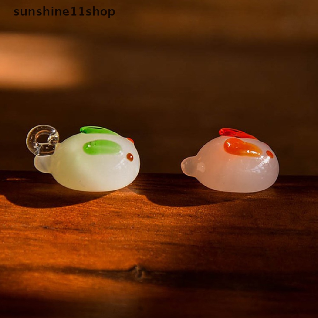 Sho 5pcs Manik-Manik Longgar Kaca Lampwork Bentuk Kelinci Handmade Untuk Membuat Perhiasan Temuan Kerajinan DIY N