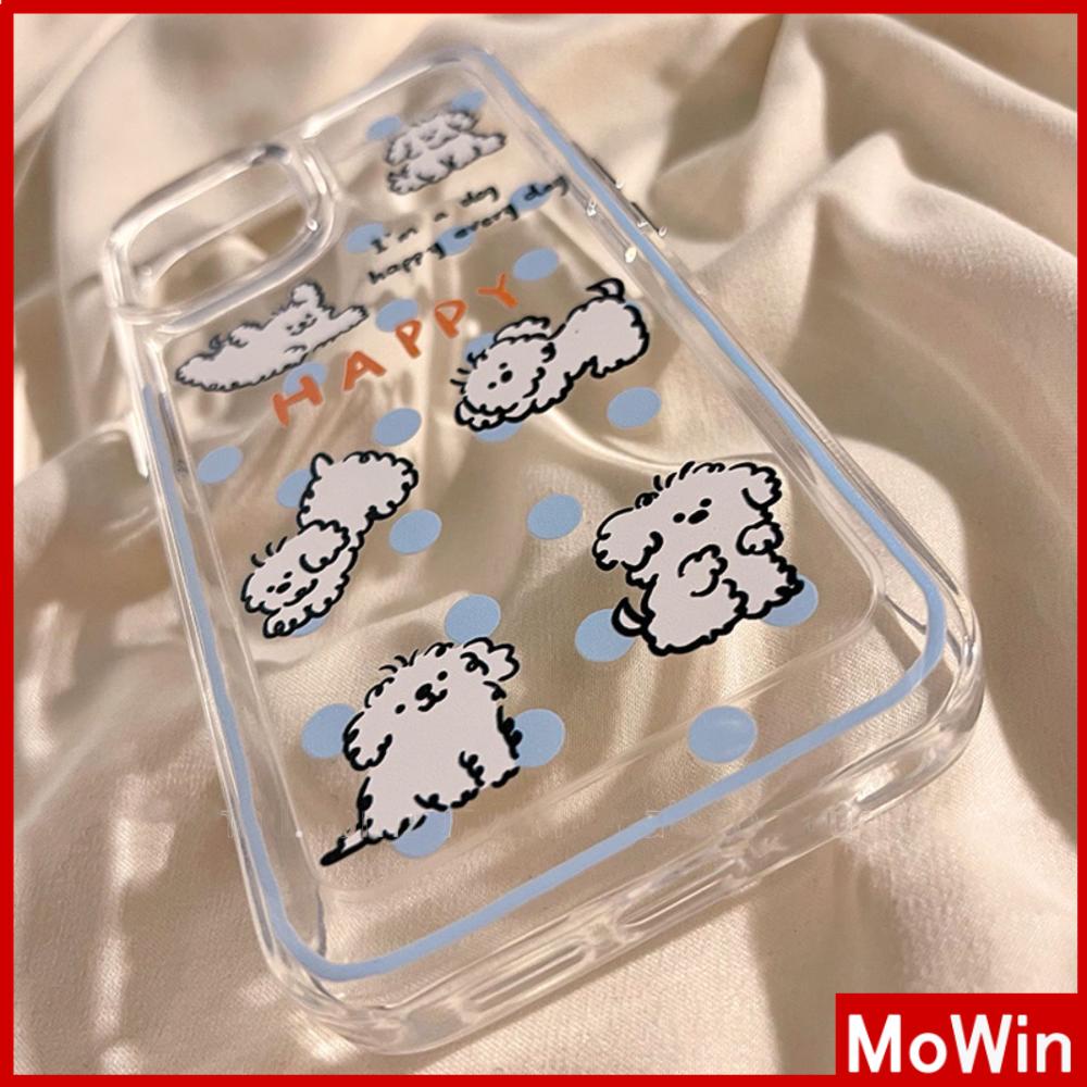 For iPhone 14 Pro Max iPhone Case Clear Case TPU Soft Case Plating Button Shockproof Protection Camera Cute Puppy Compatible with iPhone 13 Pro max 12 Pro Max 11 xr xs 7Plus 7 8