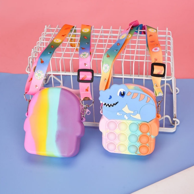 TGM - Tas Anak Pop it Animal Import Fashion Tas Pop it Murah / Tas Selempang Anak Pop It Sling Bag Karakter Animal