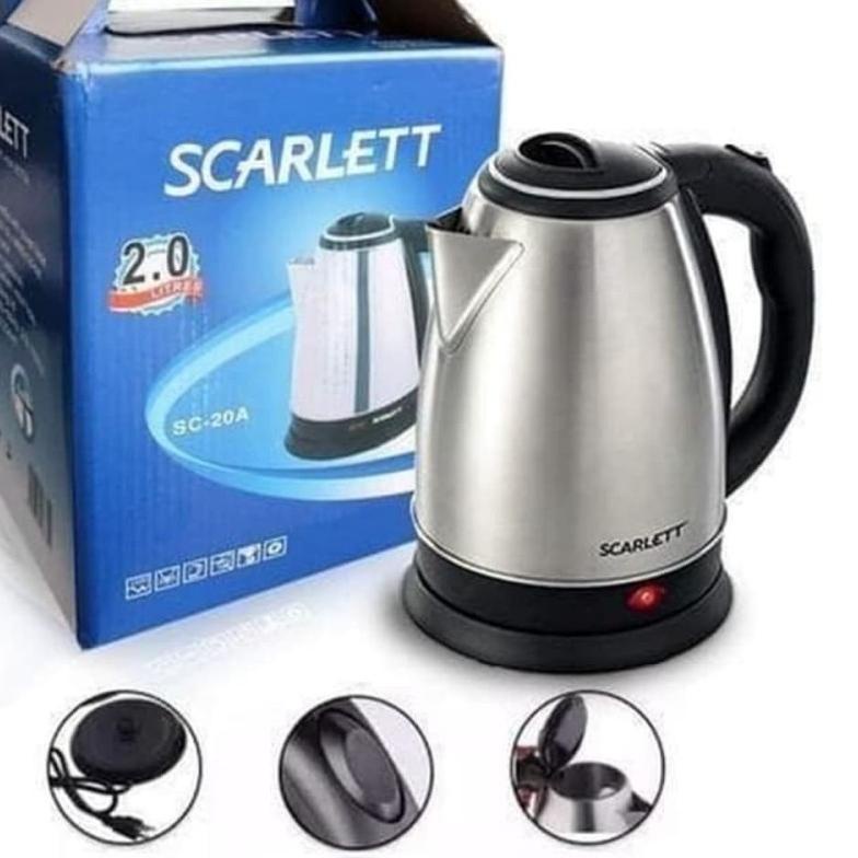 ♡ TEKO LISTRIK SCARLETT 2 LITER HIGH QUALITY/TEKO PEMANAS AIR/TEKO LISTRIK MURAH/ALAT PEMANAS AIR/PE