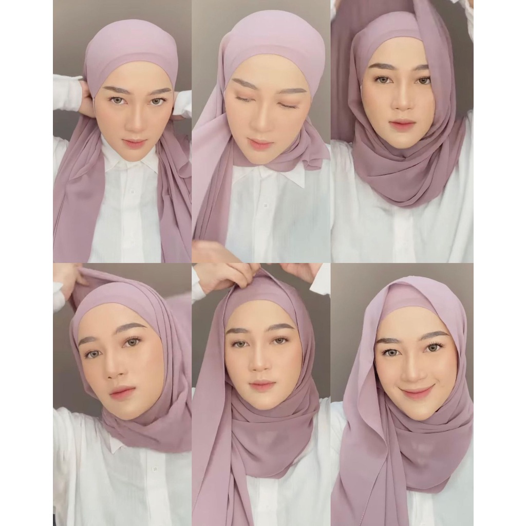 HIJAB PASMINA INNER 2 IN 1 CERUTY BABY DOLL PREMIUM / JILBAB PASHMINA PLUS INNER / KERUDUNG PASHMINA INNER 2IN1 BISA COD IGO