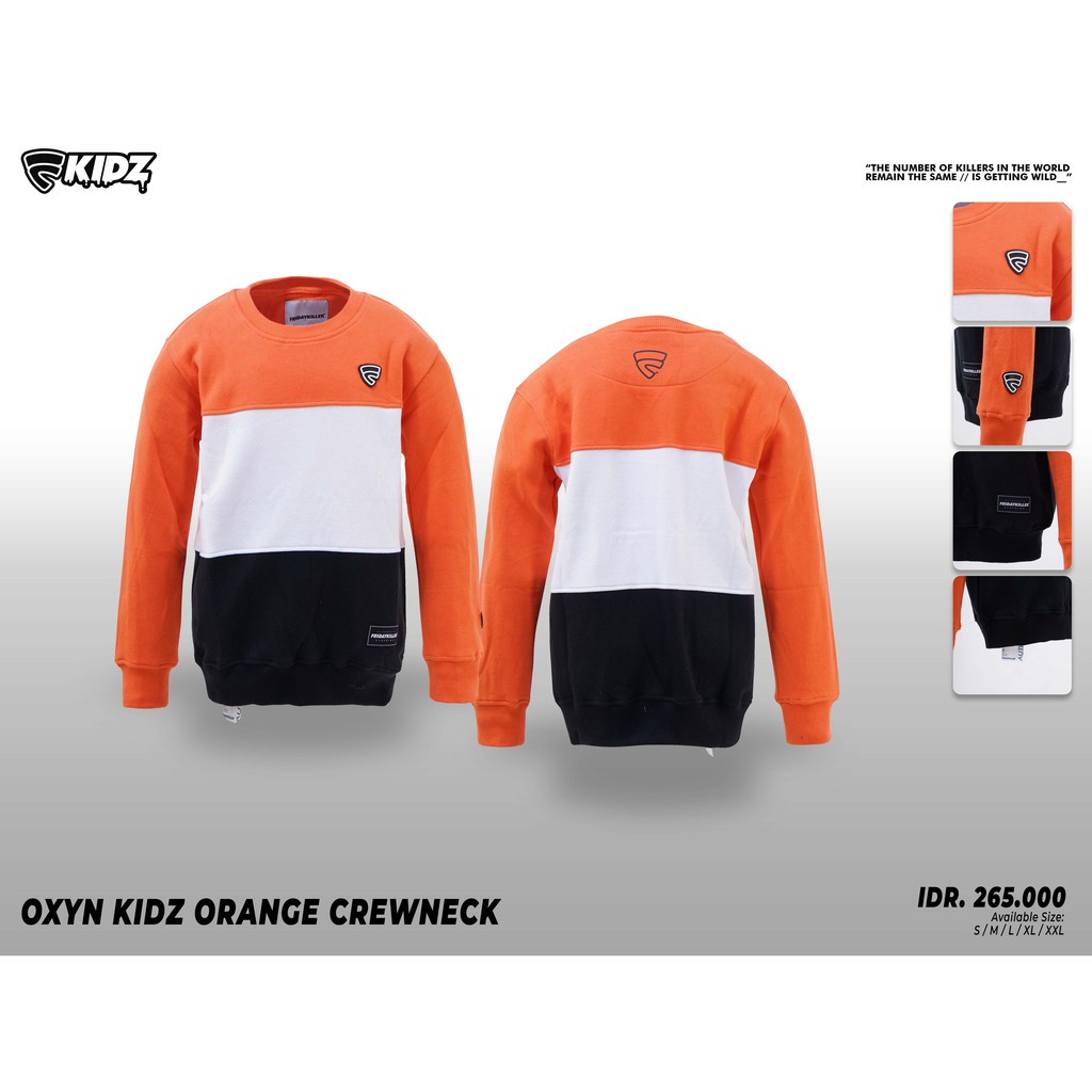 SWEATER ANAK ANAK FRIDAY KILLER | OXYN KIDS ORANGE CRN