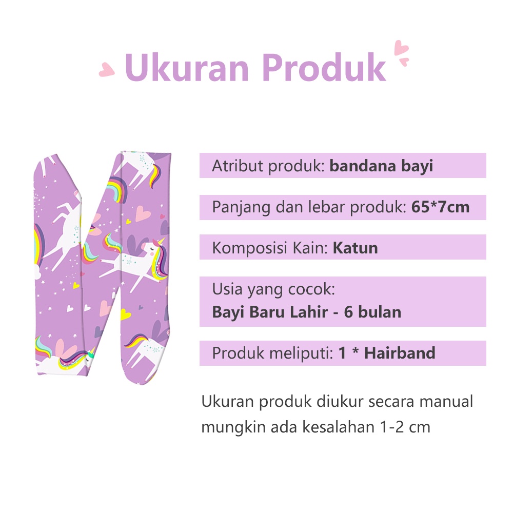 Mamibayi Bando Bayi 0-6 Bulan/Headband bayi Newborn Lucu/Baby Bandana