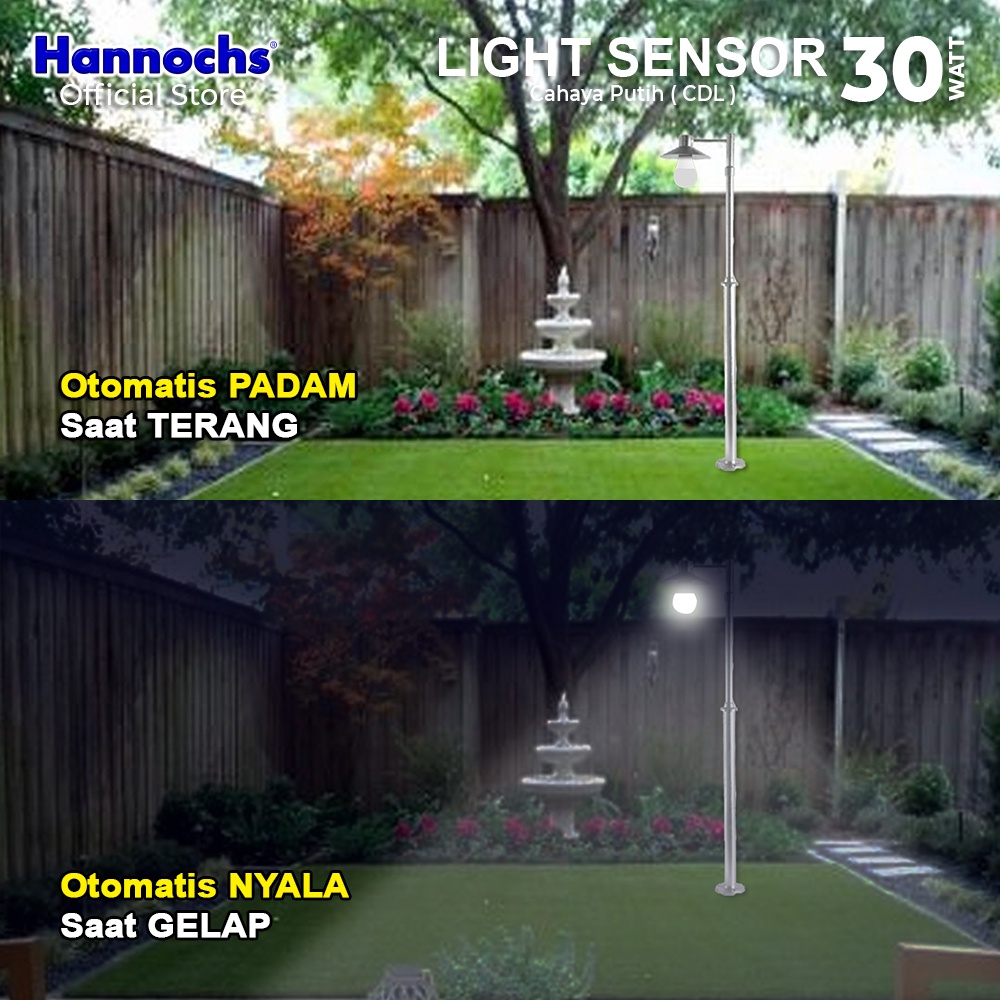 Hannochs Lampu LED Sensor Cahaya / Light Sensor 6-9-11-30 Watt Cool Daylight Putih