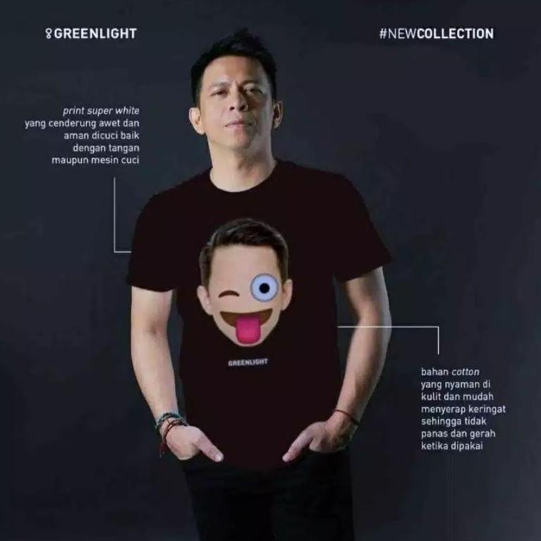 HARGA SPESIAL KAOS GREENLIGHT EMOTICON ARIEL NOAH / KAOS DISTRO PRIA