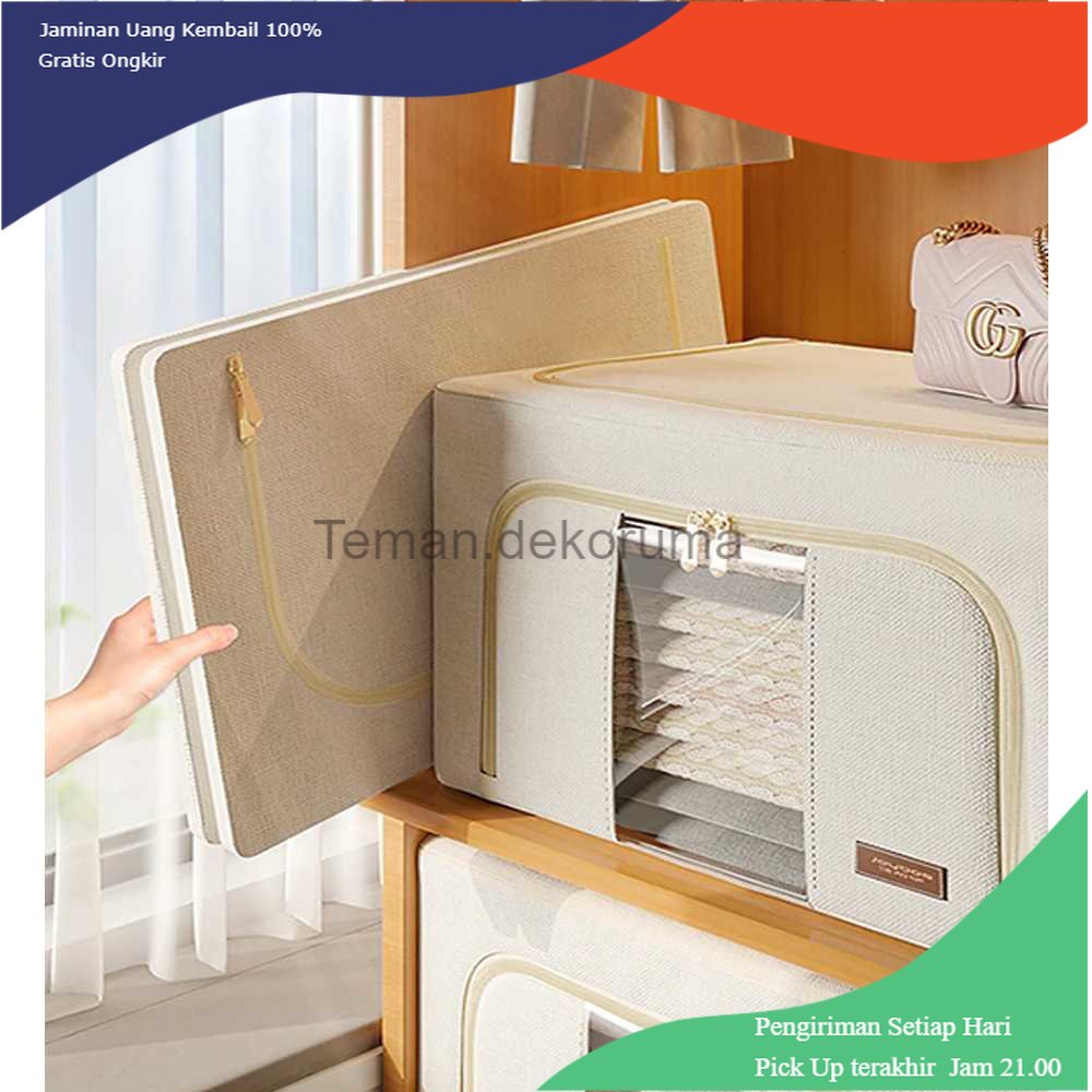 TD- TMP Joybos Kotak Pakaian Lipat Organizer Box Foldable 24L with Window - JB-24L