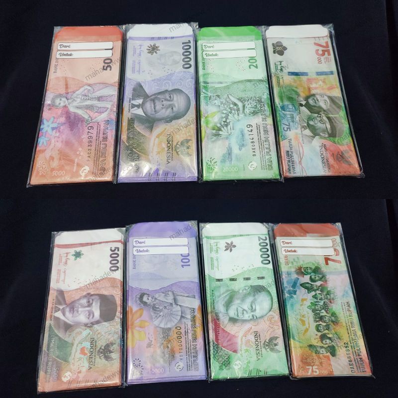 

Amplop Lebaran Panjang Uang Tidak Dilipat Motif Uang dan ATM