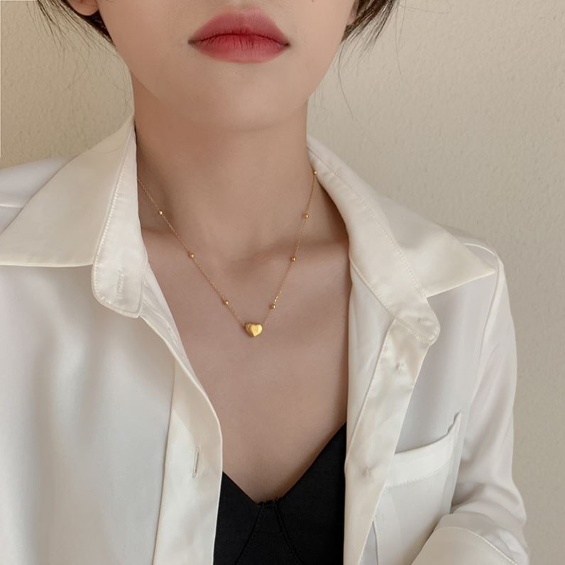 Kalung love bentol nori titanium anti karat korean style model terbaru harga grosir bisa COD