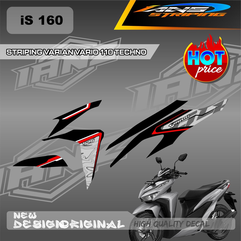 STIKER DECAL SEMI FULL BODY HONDA VARIO TECHNO 110 MENGGUNKAN BAHAN BERKUALITAS DAN  TIDAK MUDAH PUDAR / HONDA VARIO LIST STIKER  / DECAL KERETA VARIO 110 TECHNO IS60