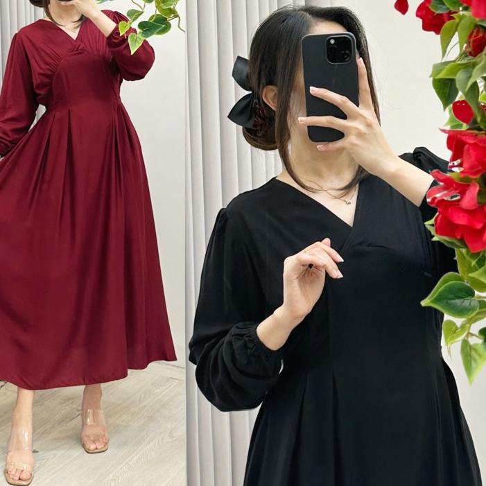 ➽ Daster Sofia Deluxe Plain Dress ●