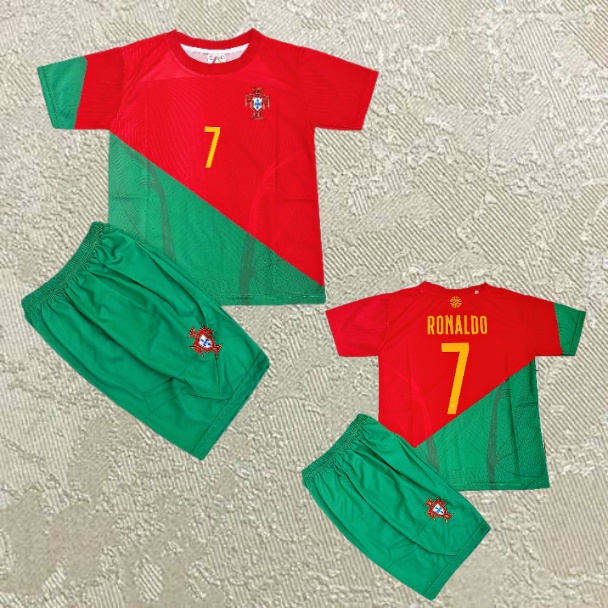 jersey baju bola PIALA DUNIA  anak portugal HOME/setelan baju bolA anak portugal/jersey bola ronaldo portugal