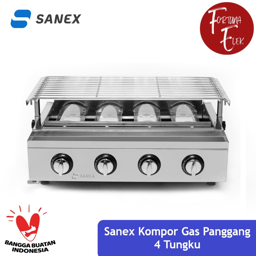 Sanex Kompor Gas Panggang BBQ Grill 4 Tungku SN KP 04