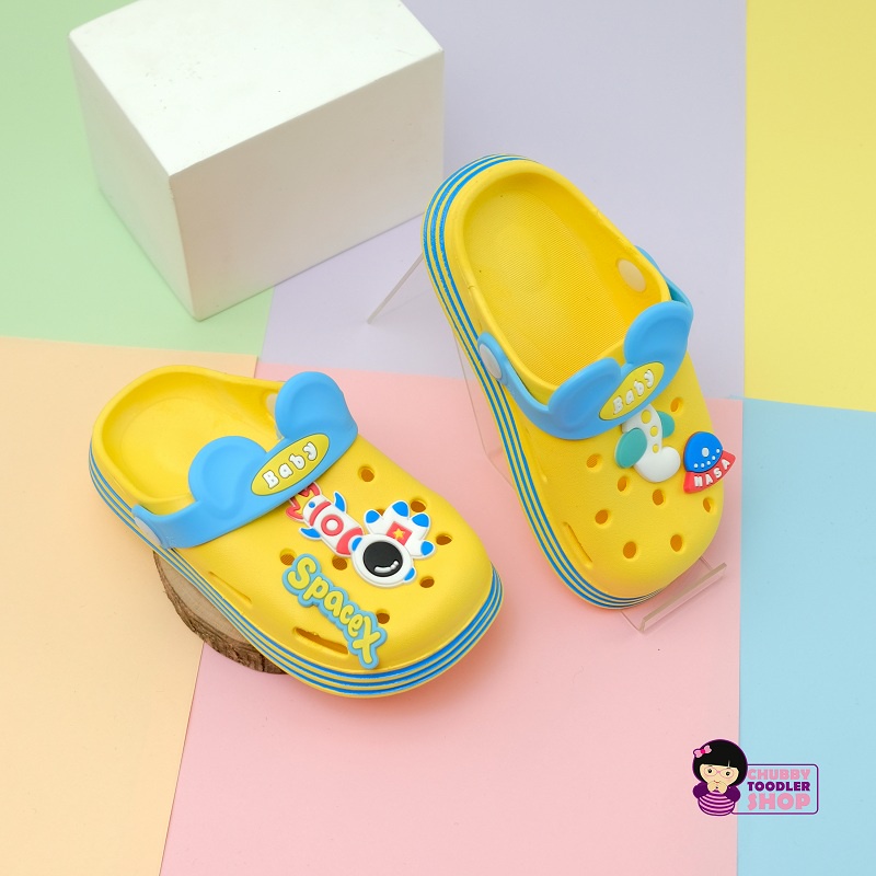 Chubby Glory SH2119N  Sepatu sendal Sandal anak murah motif space X sendal balita import / Sendal Anak Anak Bahan Karet Aneka Warna Motif Astronot untuk Anak/Sandal Sendal Anak Laki Laki/Sandal Sendal Anak Perempuan/Sandal Anak perempuan baby girls selop