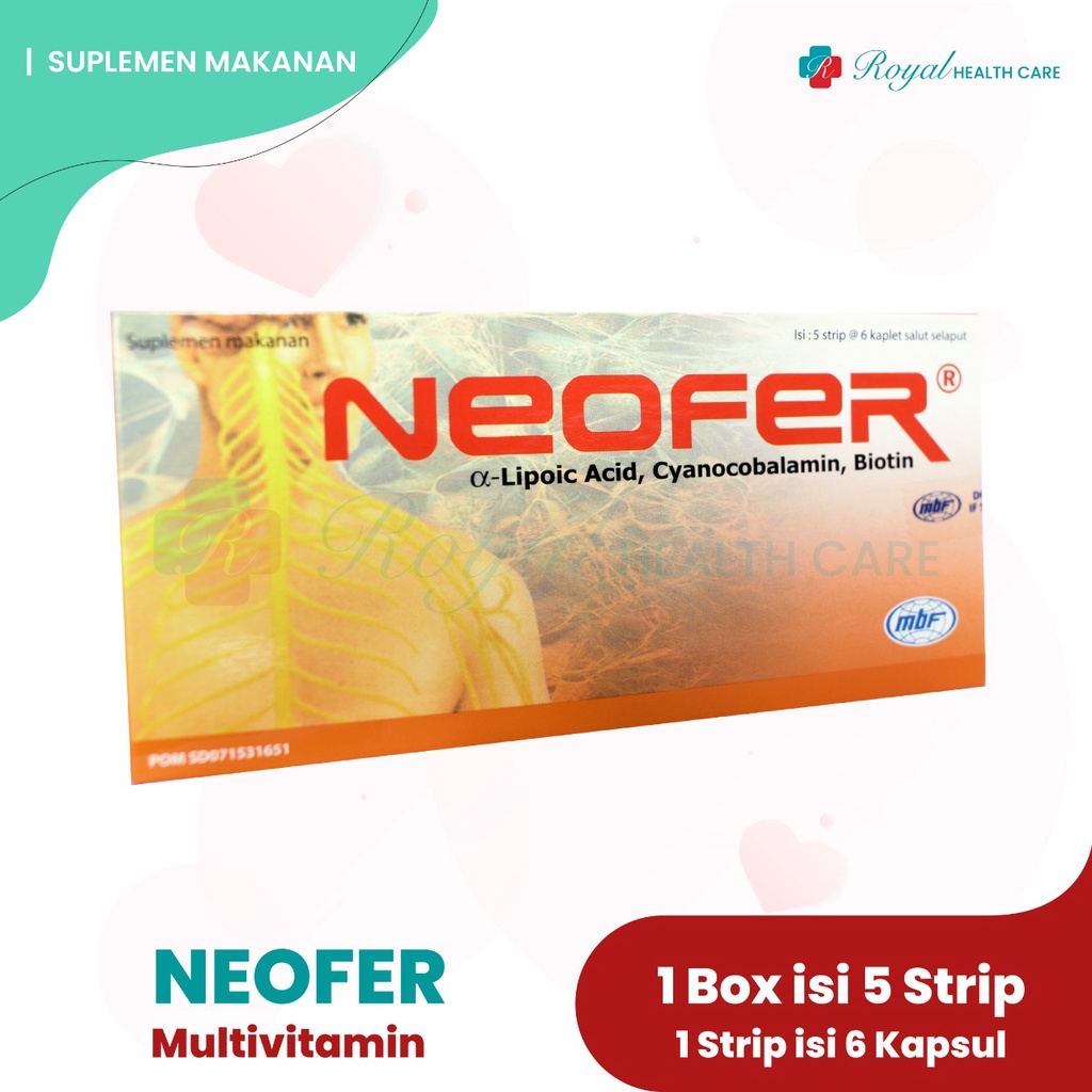 NEOFER BOX 30 KAPSUL Pengobatan Diabetes dan Mencegah Kerusakan Sel Akibat Radikal Bebas