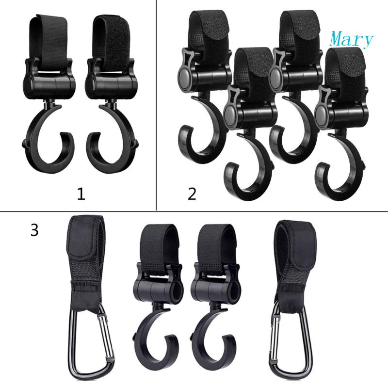 Mary Pram Hooks Baby Stroller Hooks Bag Hook Anti-Slip Rotate Gantungan Hook Untuk Tas Popok Mommy Tas Dompet Kursi Dorong Acces