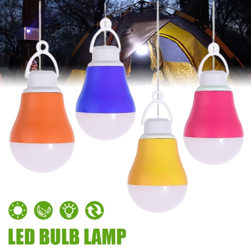 [Random Color] Colorful Emergency Hanging Lamp Extremely Bright Camping Lanterns Portable LED Bulb Tent Light For Outdoor Hiking Fishing Camping