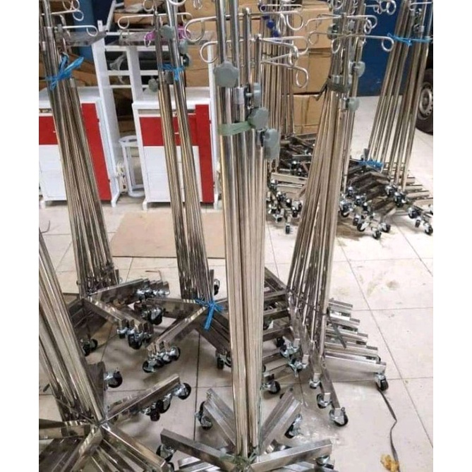 Tiang infus kaki 3 stainless/Tiang infus/Tiang infus