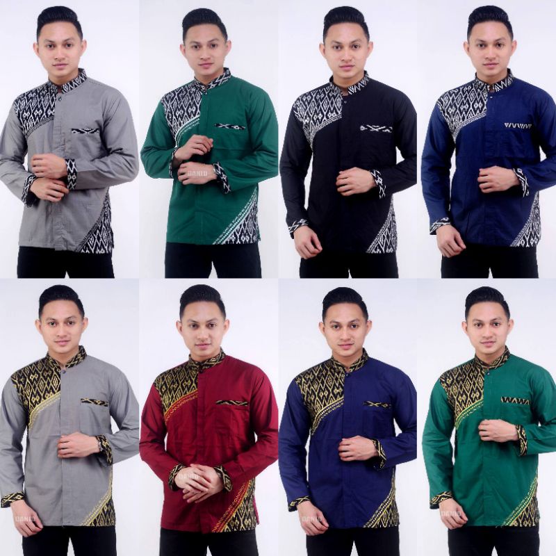 NEW ARRIVAL BAJU LENGAN PANJANG  DISTRO BATIK PRIA BORDIL SOGAN HRB026