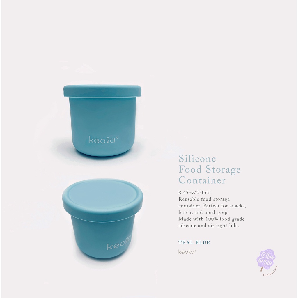 MD - Keola Premium Round Silicone Baby Food Container Storage Box | Tempat Penyimpanan Anak Bayi Makanan MPASI