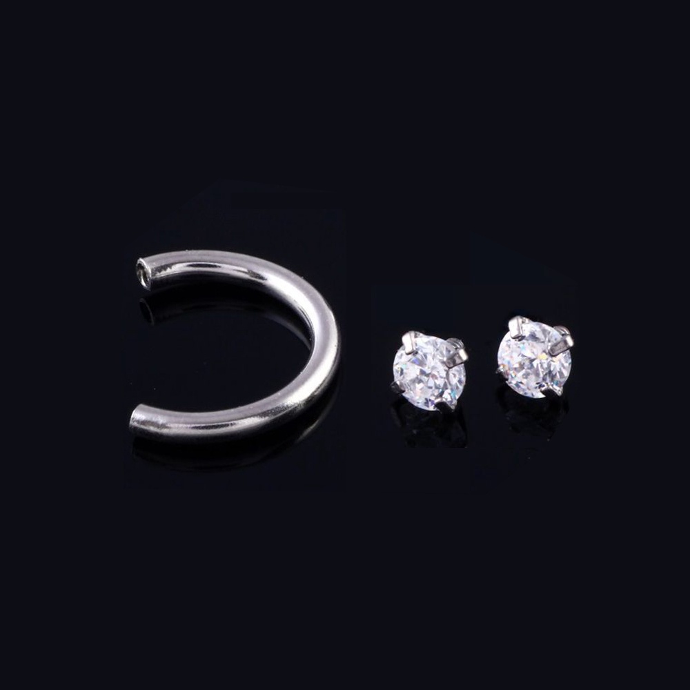 Woman fashion Personality Zircon Earrings hip-pop 3mm Perhiasan Cincin Hidung