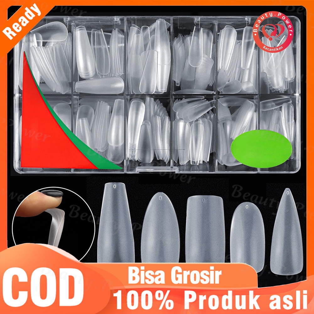 504 Pcs /Kotak Buatan Kuku Matte Buram Kuku Palsu Tips Penuh Penutup Ultrathin Palsu Persegi Lembut Tips Acrylic Manicure Tool