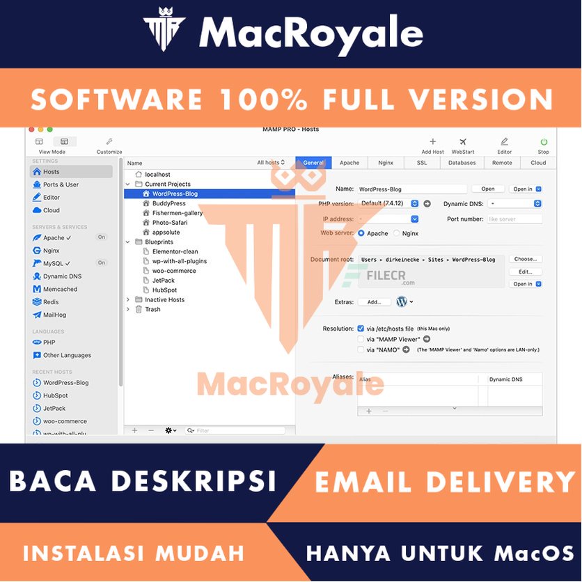 [MacOS] MAMP PRO Full Version Lifetime Full Garansi - Solusi server lokal untuk pengembangan web di MacOS