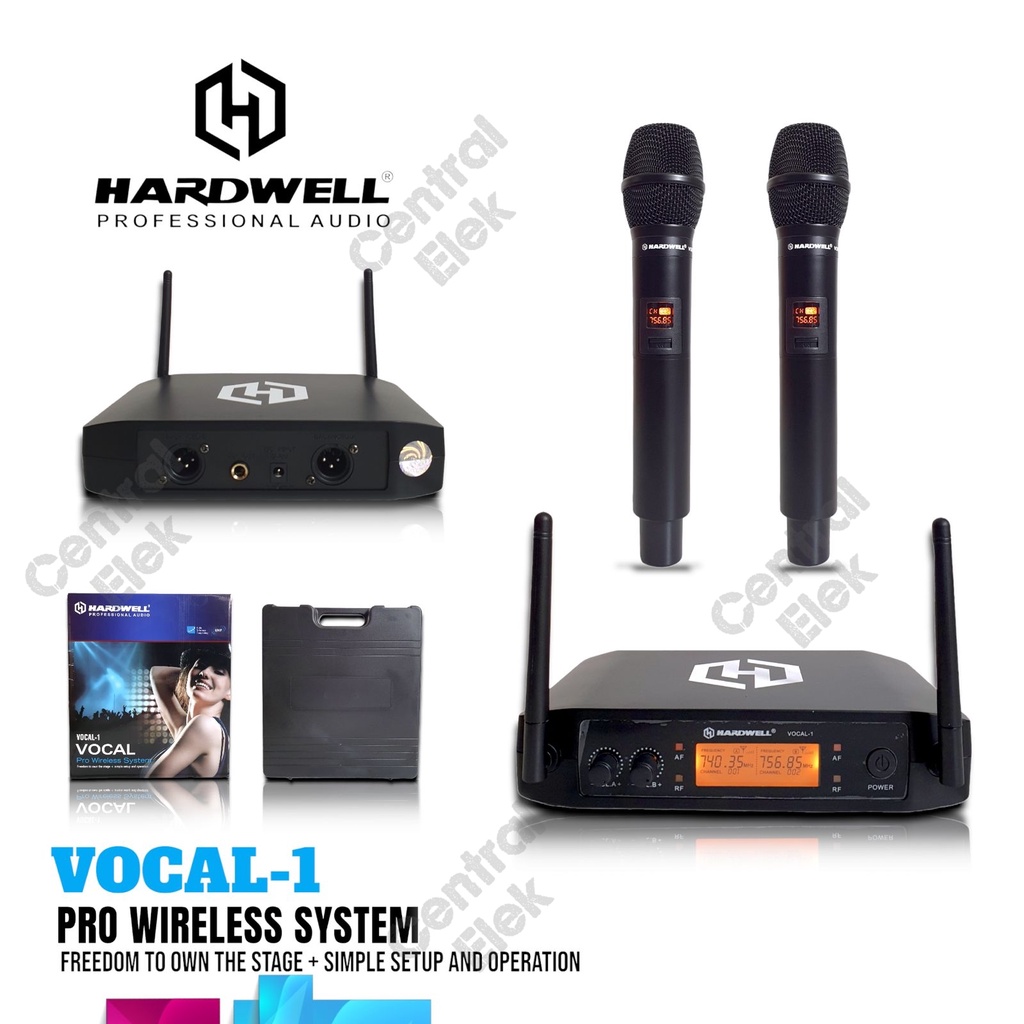 Mic Wireless Hardwell Vocal-1 2Pegang Original  terbaik