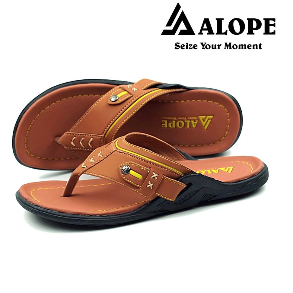 VIRAL ALOPE - Sandal ALOPE H 10 Sandal Japit Kulit Kekinian