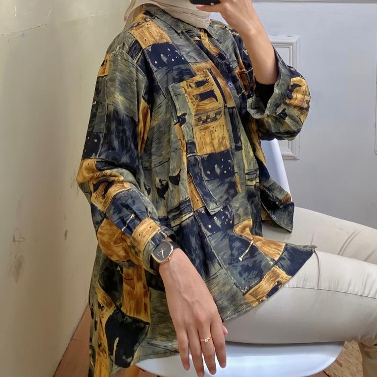 HARGA TERMURAH Kemeja Pocket Rayon Premium | Kalina Shirt