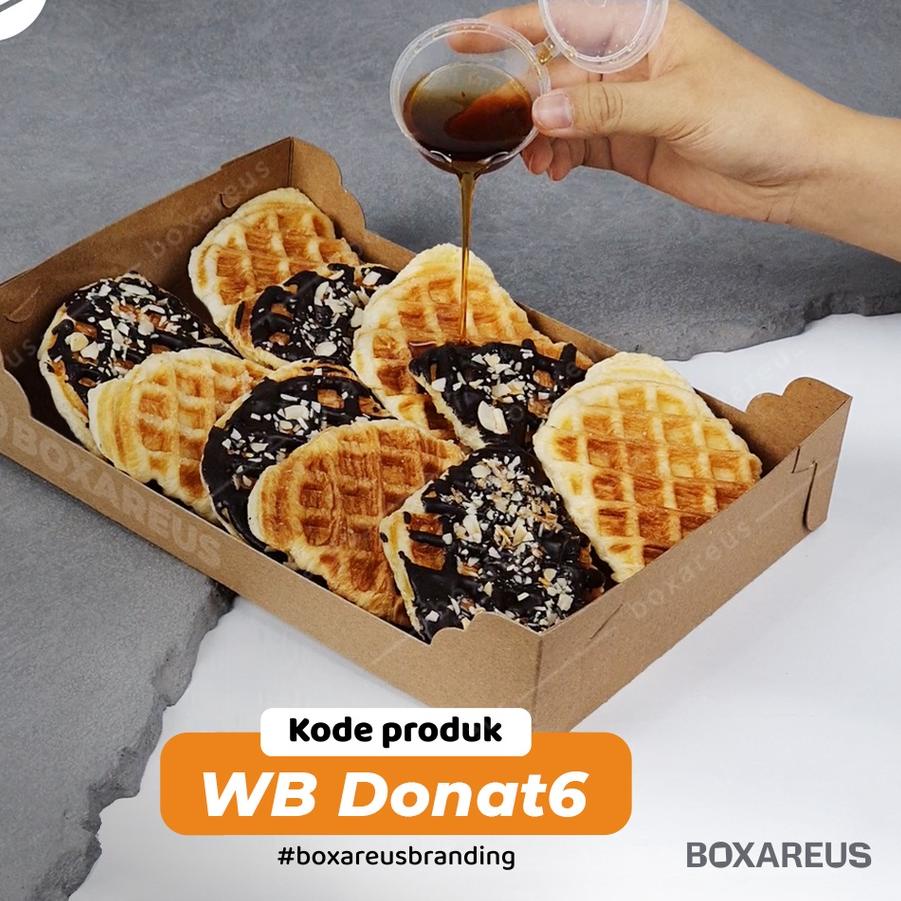 ☂ Box Donat isi 6 | Dus Donat Laminasi | Kotak Mika | WB DONAT6 ☟