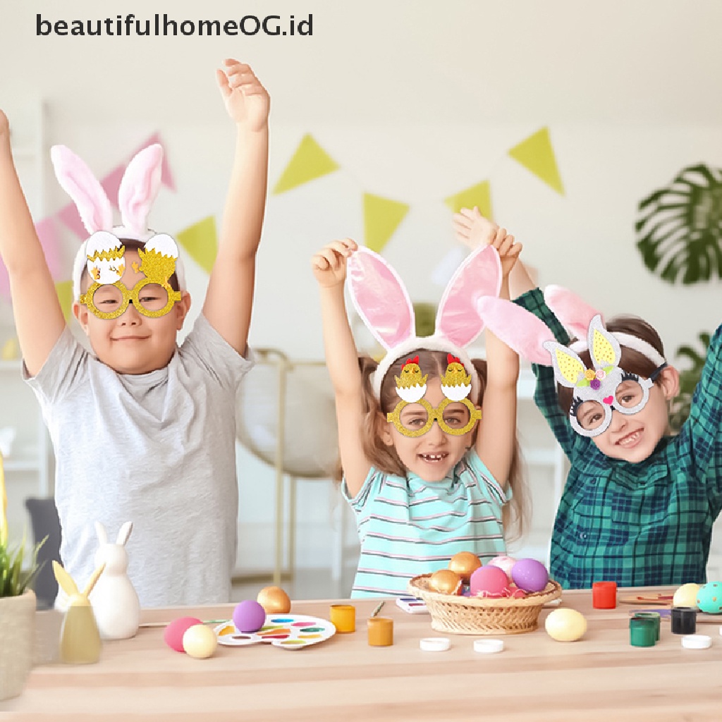 // Beautifulhomeog.id// Aksesoris Kacamata Paskah Kartun Egg Rabbit Egg Goggle Frame Untuk Anak **