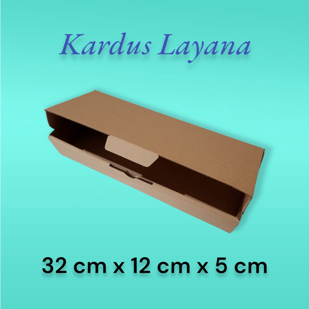

Kardus Die Cut Ukuran 32 x 12 x 5 cm (Harga Per 10 Dus)