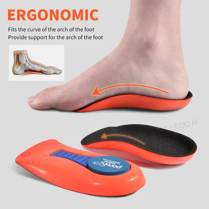 Ortopedi bantalan tumit dukungan arch plantar fasciitis sol setengah sol bantalan tumit sol