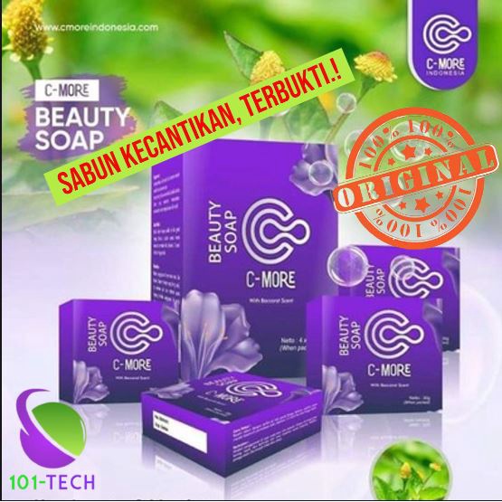 Sabun Kecantikan Wajah C-MORE BEAUTY SOAP 1Box 5 Pcs 30gr WITH BACCARAT SCENT ORIGINAL-101 Tech