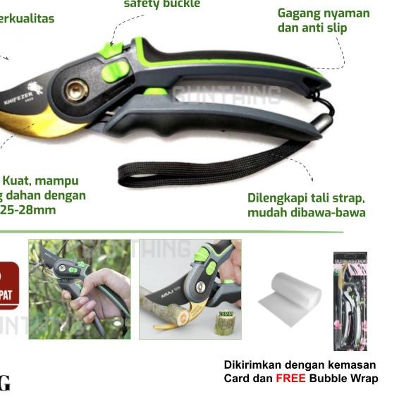 ✺ Gunting Dahan - Pruning Shears KNIFEZER/AIRAJ - 1025 - Gunting Ranting Kayu Taman ✩
