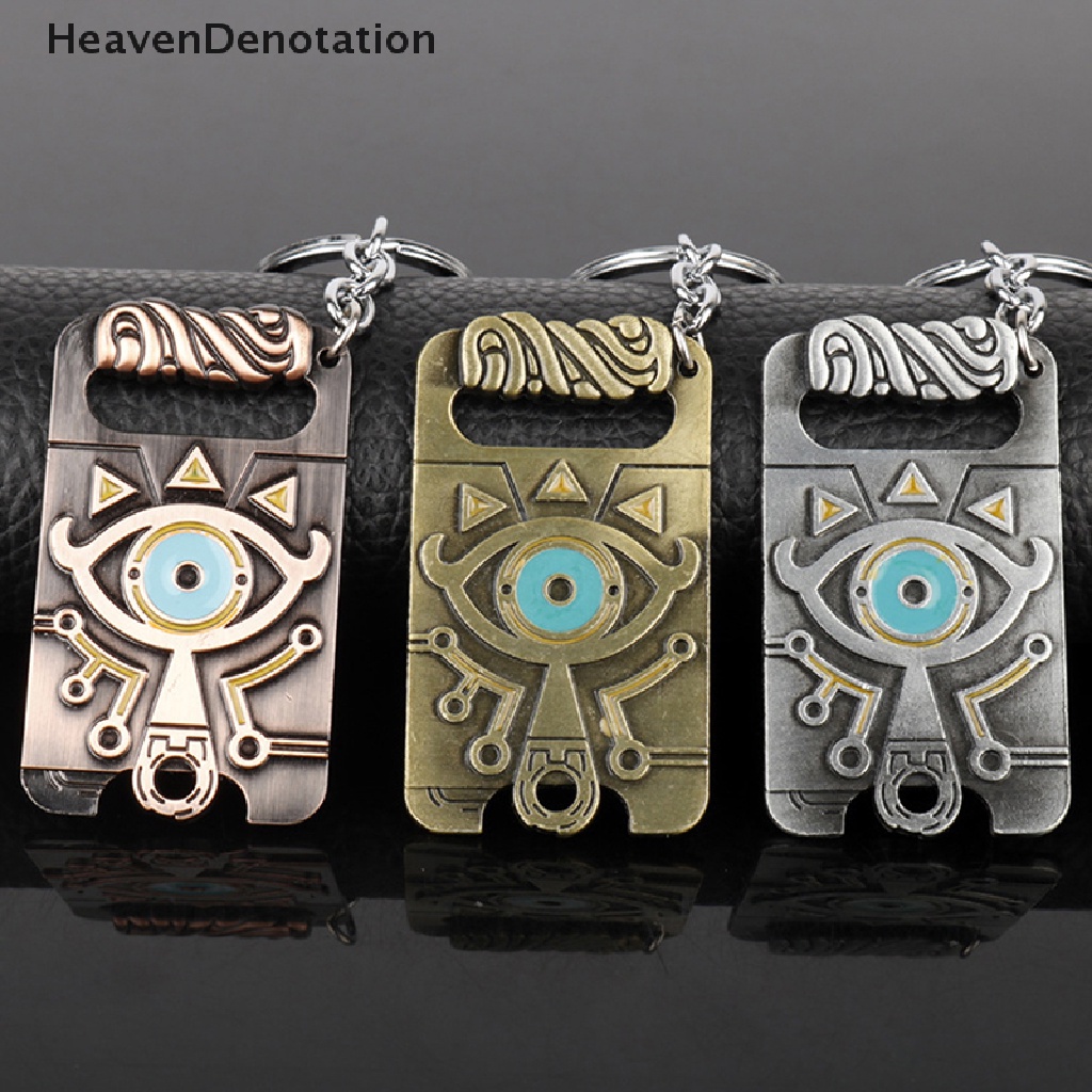 [HeavenDenotation] Anime Unisex Gantungan Kunci Zelda Breath of the Wild Slate Pendant Key Chains Anime Trinket Keyholder Collections Gantungan Kunci HDV