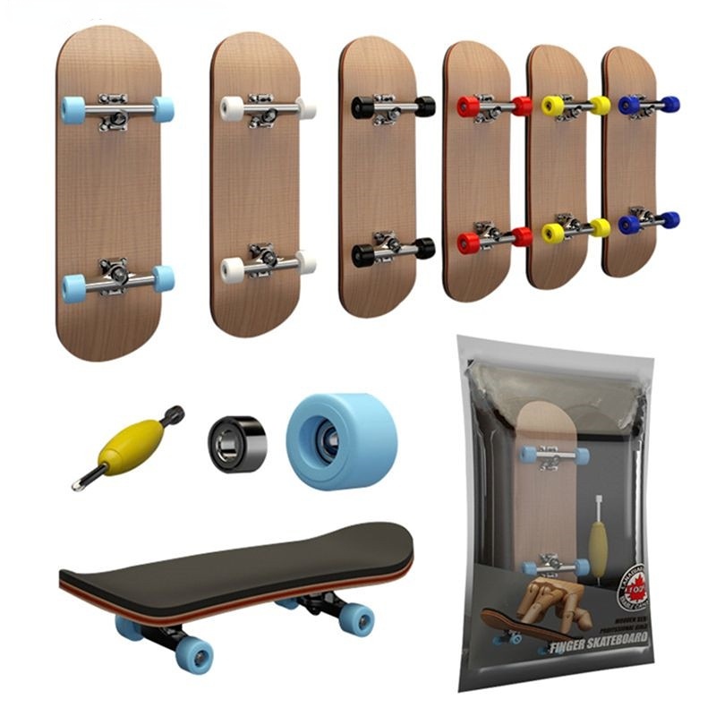 1set Jari SkateBoard Kayu Fingerboard Mainan Profesional Stents Jari Skate Set Novelty Anak Hadiah