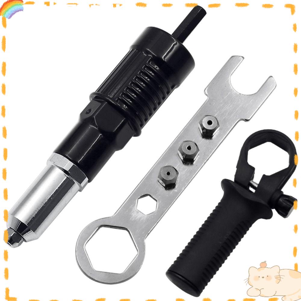 Solighter Rivet Gun Adapter Spare Paw With Wrench Handle Power Drills Aksesoris Untuk Menarik Alat Rivet