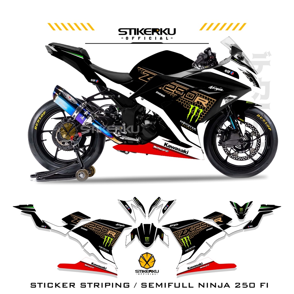 STRIPING NINJA250 FI SEMIFULL / NINJA 250 FI MOTIF 12 MONSTER / SEMIFULL NINJA FI / NINJA 250 FI / S