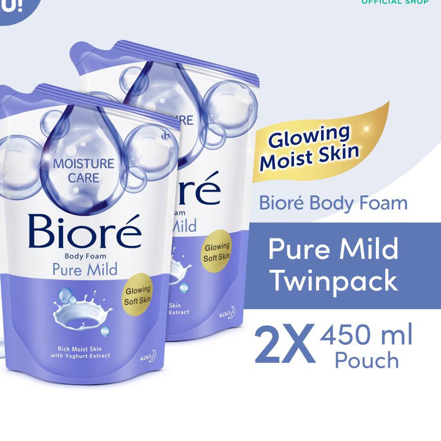 ➫ Biore Body Foam Beauty Pure Mild Twinpack 2 x 450 mL ➧