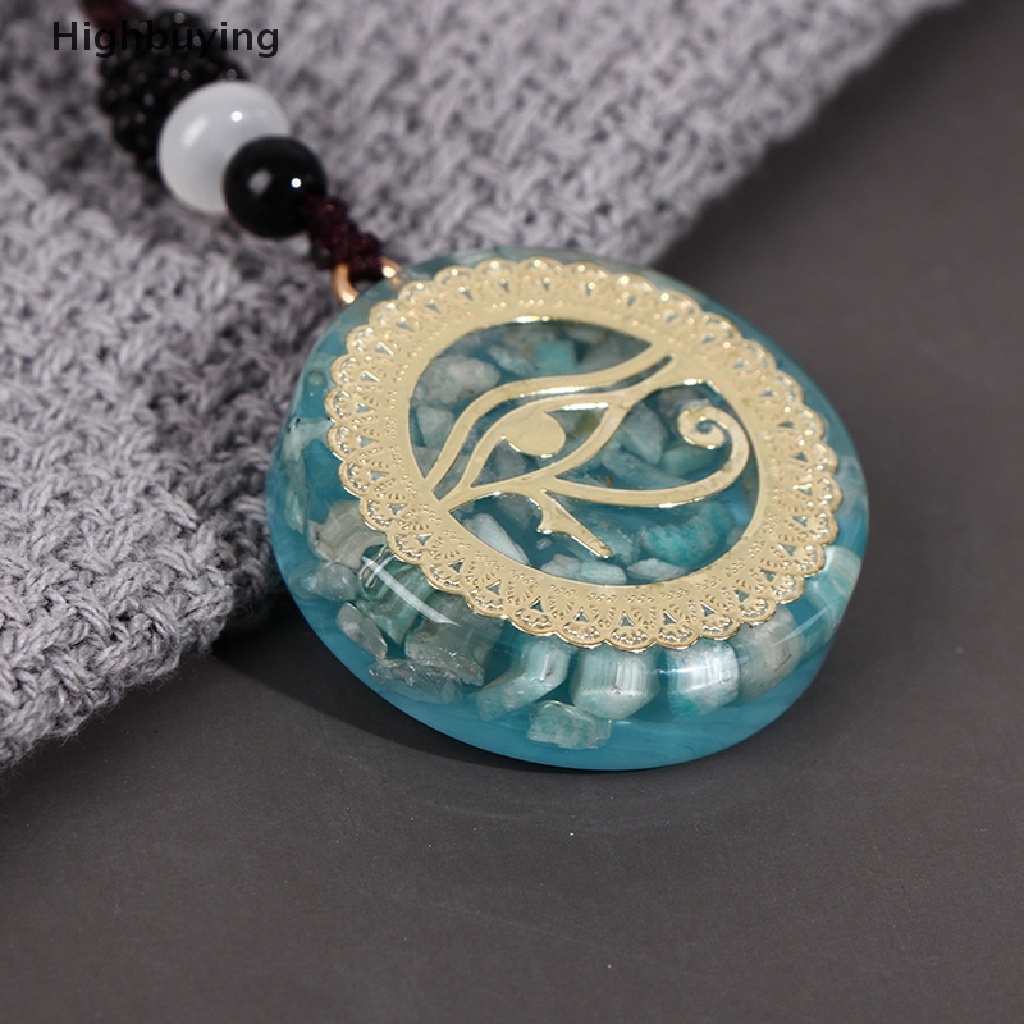 Hbid 1Pc Orgonite Energy Pendant Orgone Amazonite Kalung Horus Mata Semua Memandang Glory