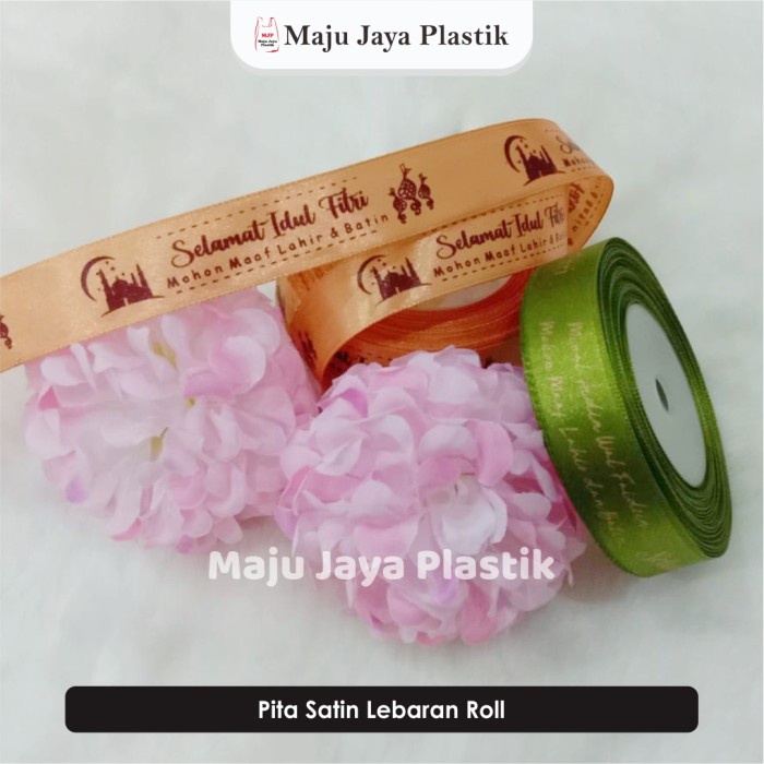 

Pita Lebaran / Pita Idul Fitri 2.5cm 18meter/pita hampers/ hampers - 2cm