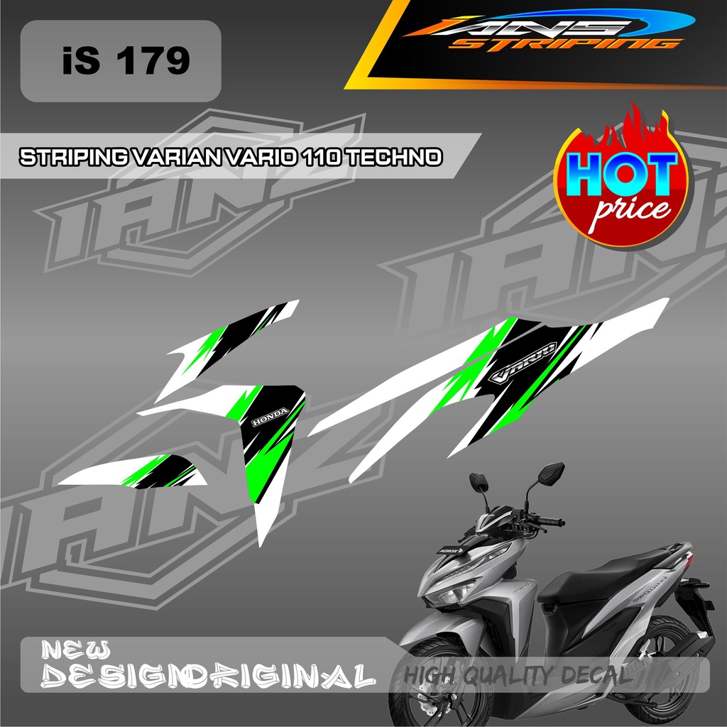 DECAL VARIO TECHNO 110cc TERBARU STRIPING CUSTOM / STIKER SEMI FULL BODY HONDA VARIO 110cc / STIKER KERETA VARIO   IS179