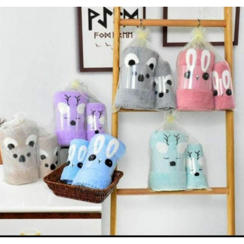 Handuk Mandi/Handuk Tile/ Handuk satu set/ Handuk Bordir/Handuk kuping/Handuk