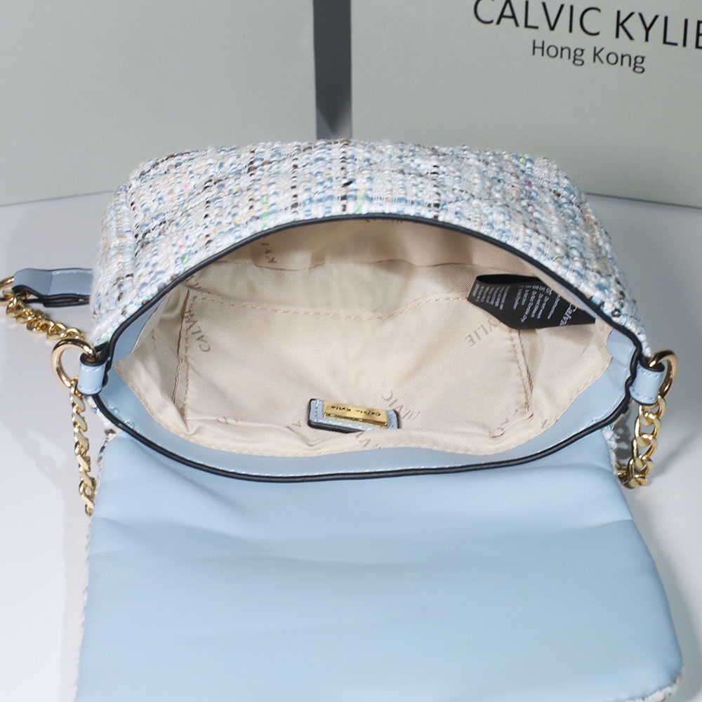 CUCI GUDANG CALVIC KYLIE-Tas Wanita Sling Bag/Tas Selempang Rantai Pendek Tas Mini Sling Bag Rajut