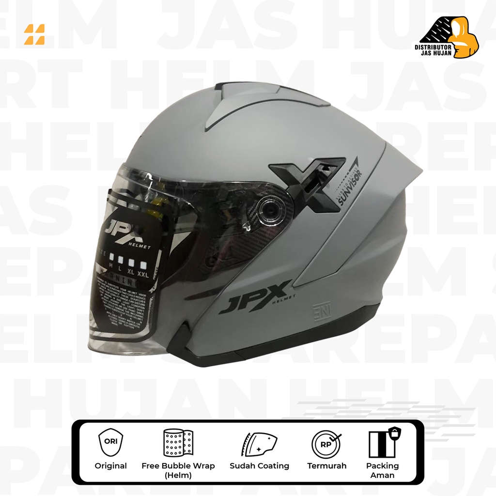 Helm JPX Nova X Solid Grey Doff